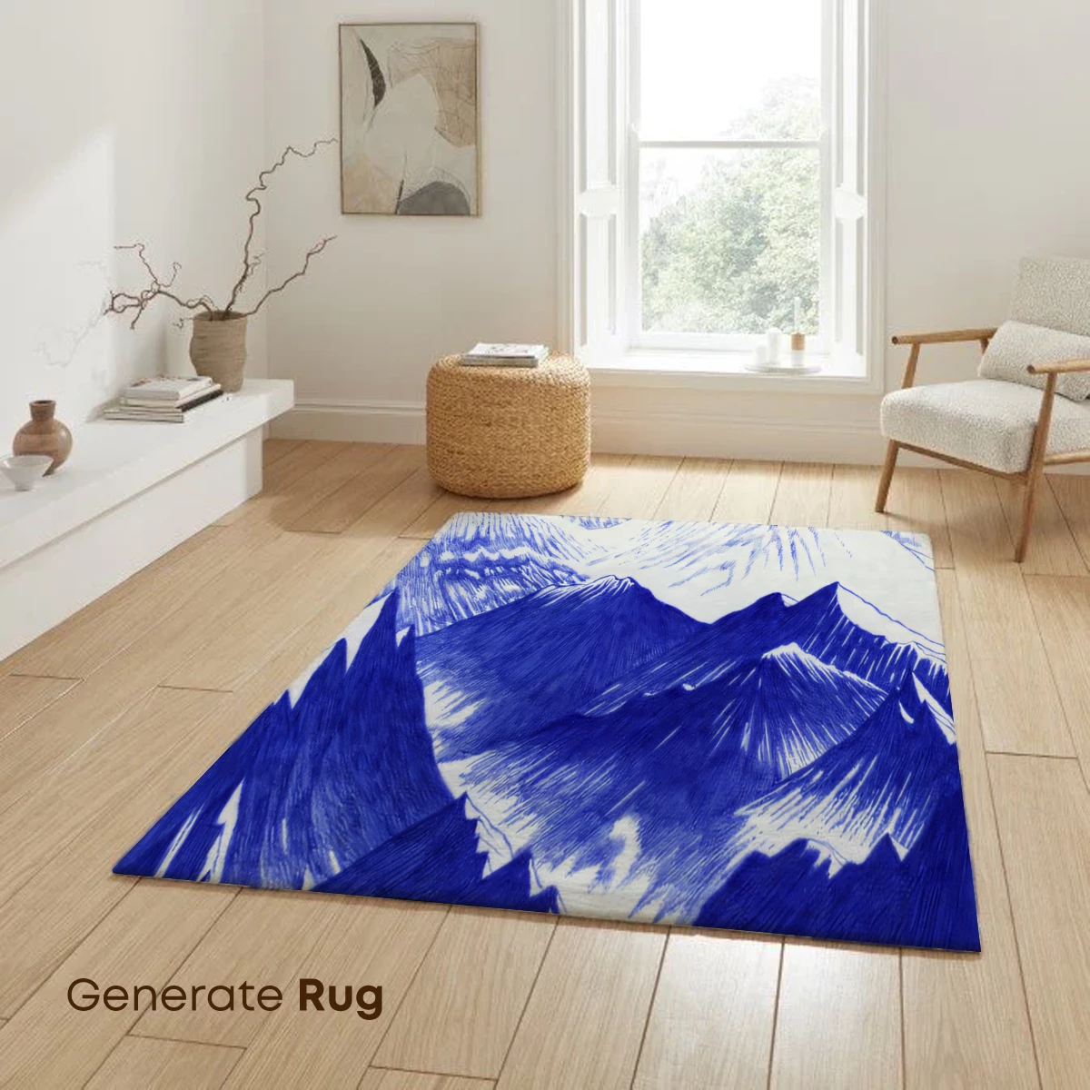 Blue Mountain Odyssey: A Brushstroke Symphony - Image 6