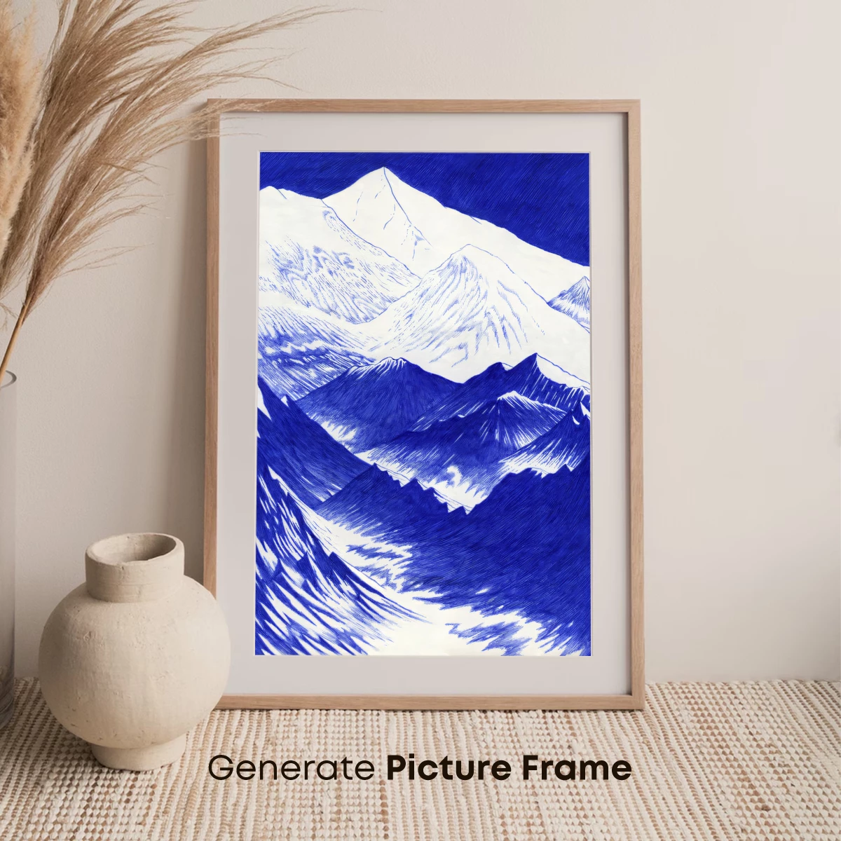 Blue Mountain Odyssey: A Brushstroke Symphony - Image 7
