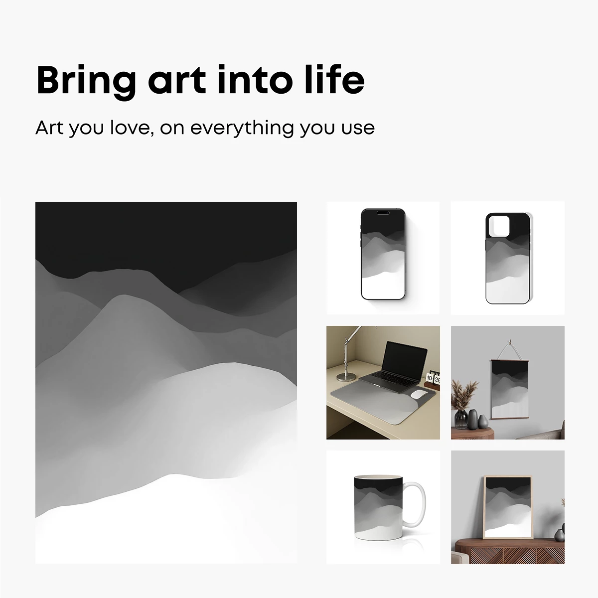 Monochrome Wave Symphony - Image 2