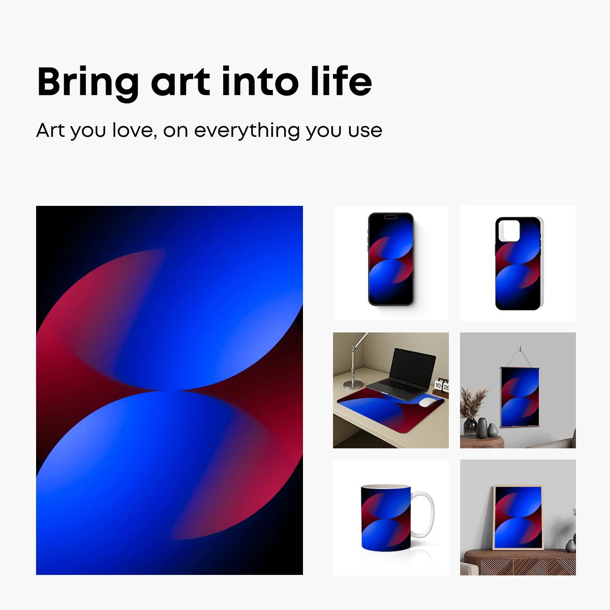 Eclipse of Colors: Blue and Red Fusion - Image 2