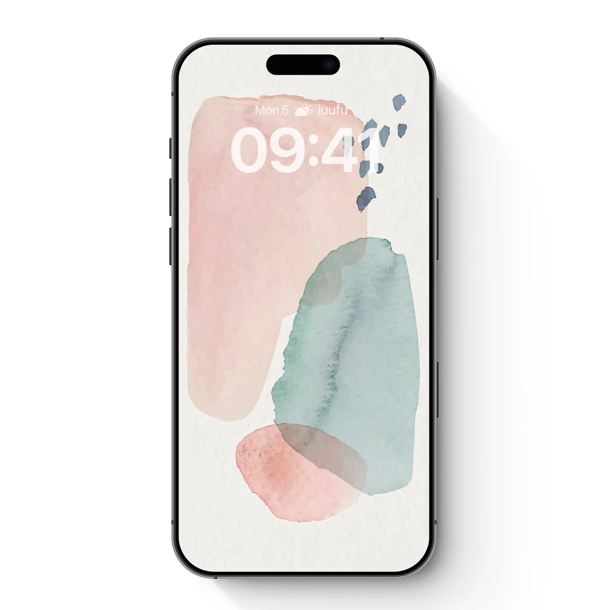 Abstract Watercolor Harmony: Pastel Blooms and Teal Depths