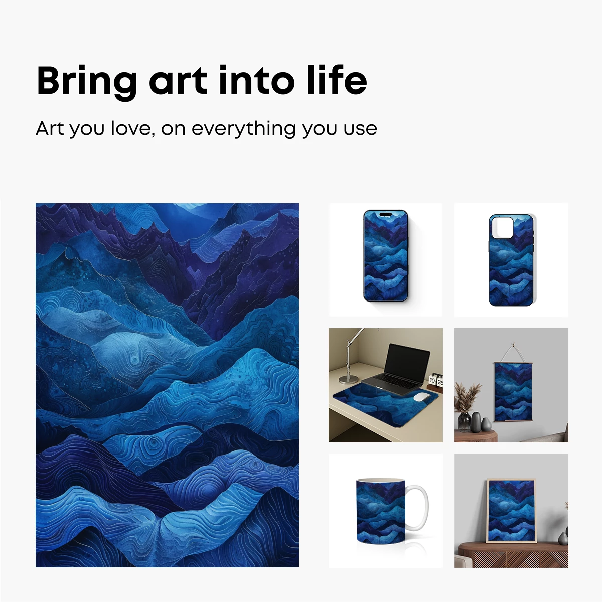 Blue Mountain Rhythms: A Topographic Symphony - Image 2