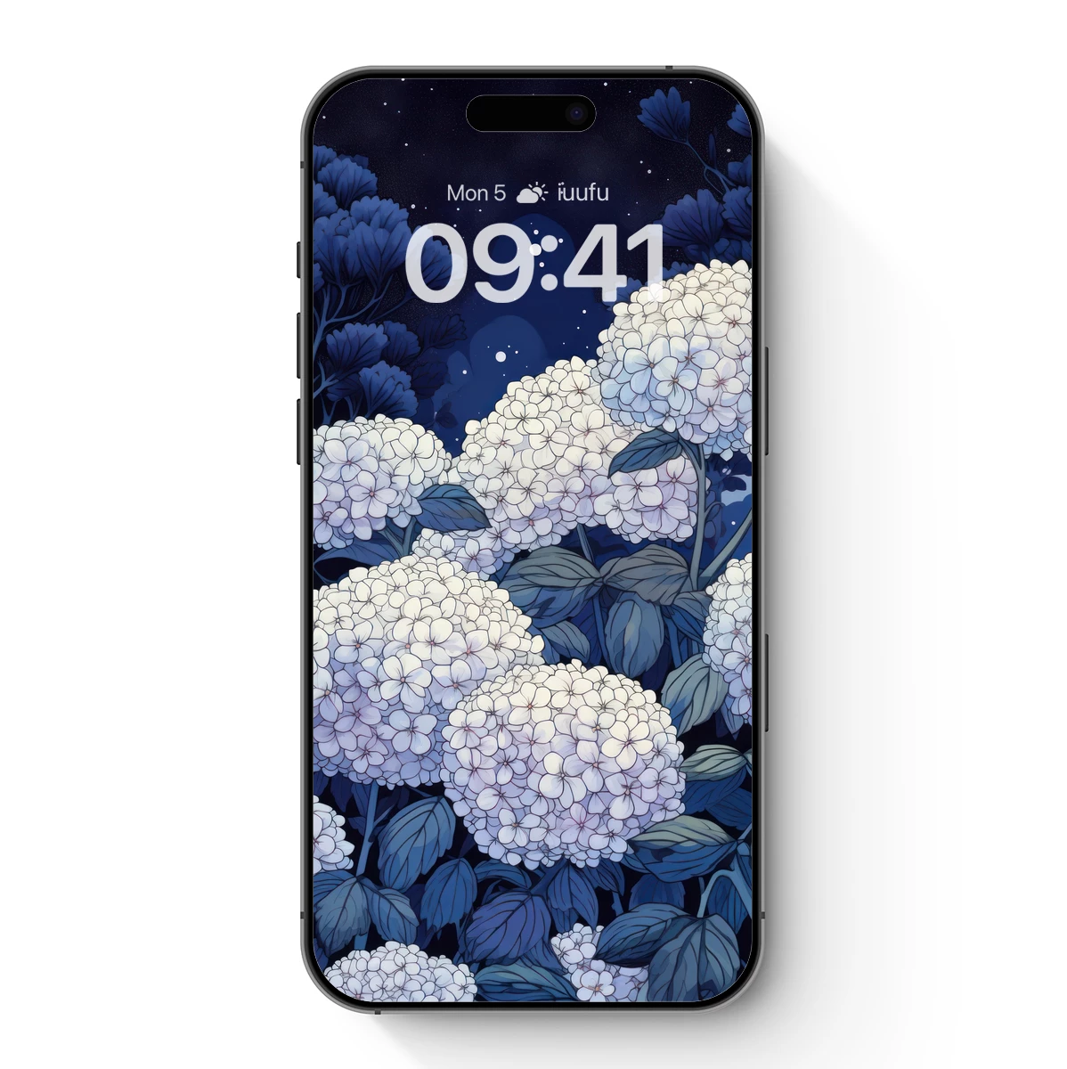 Moonlit Hydrangea Elegance