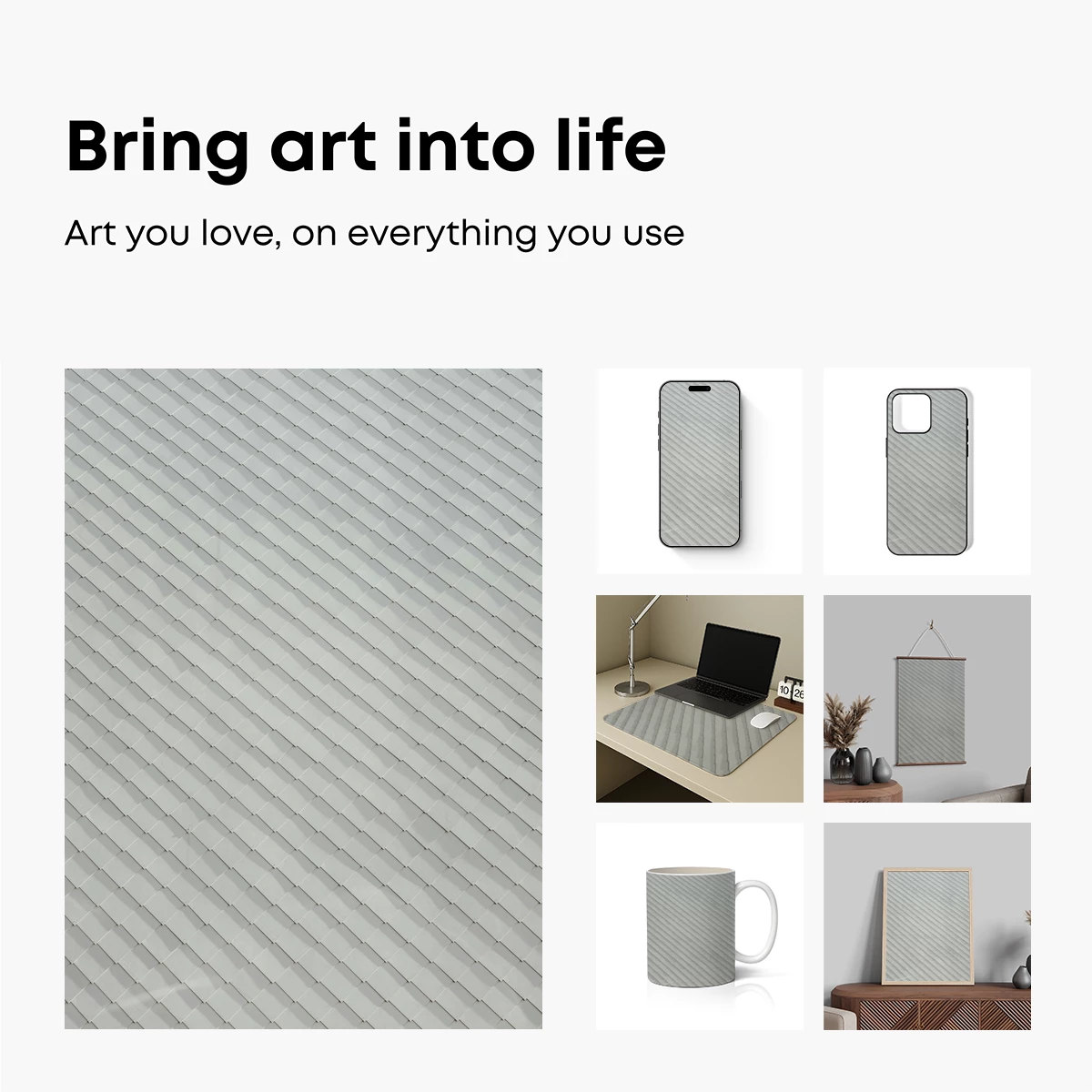 Diagonal Grid Elegance: Geometric Harmony in Soft Tones - Image 2