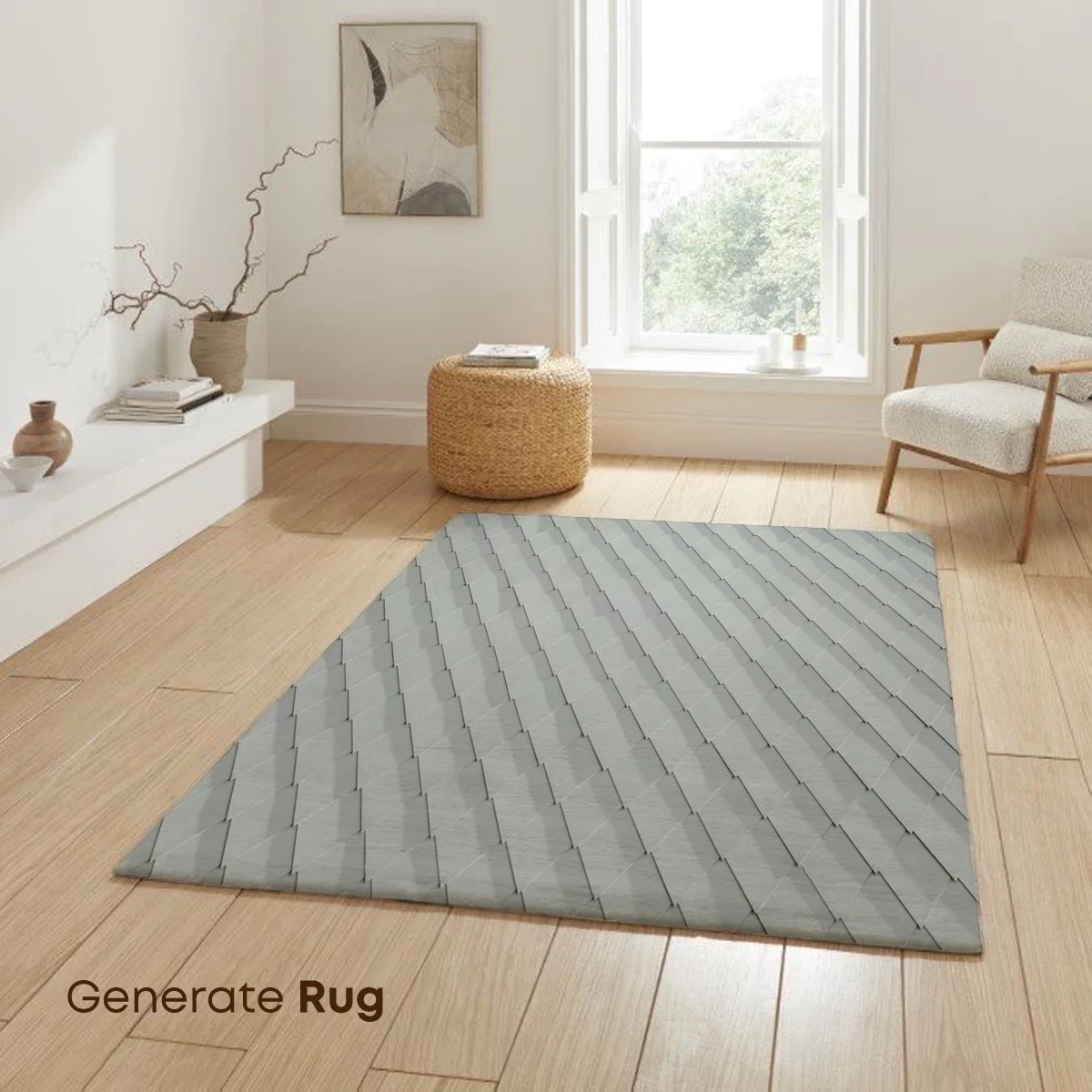 Diagonal Grid Elegance: Geometric Harmony in Soft Tones - Image 6