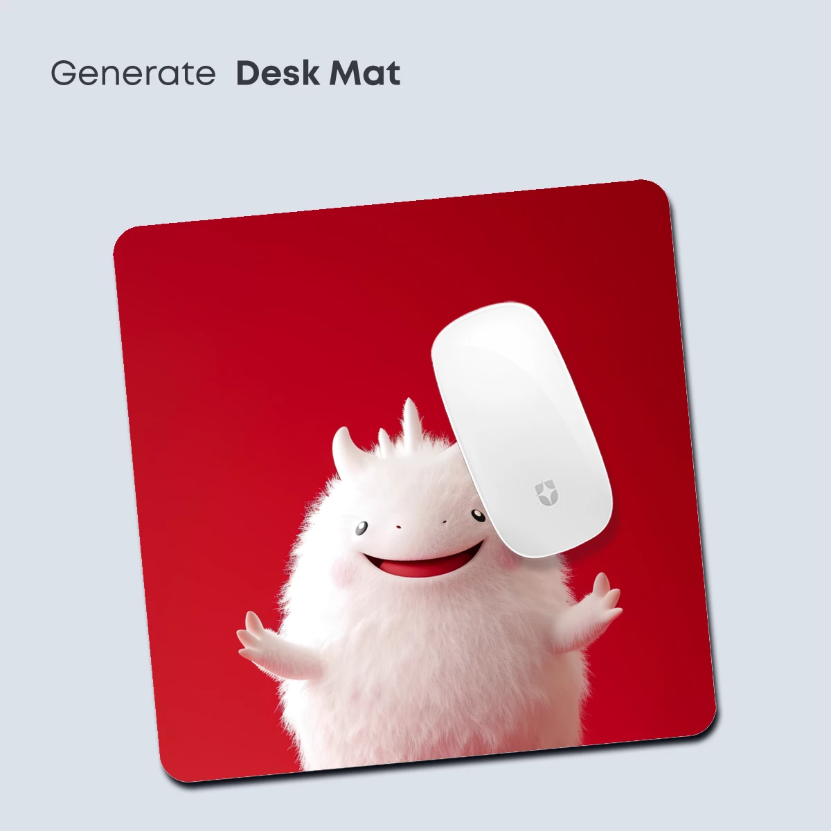 Fluffy White Monster with Joyful Expression - Image 4