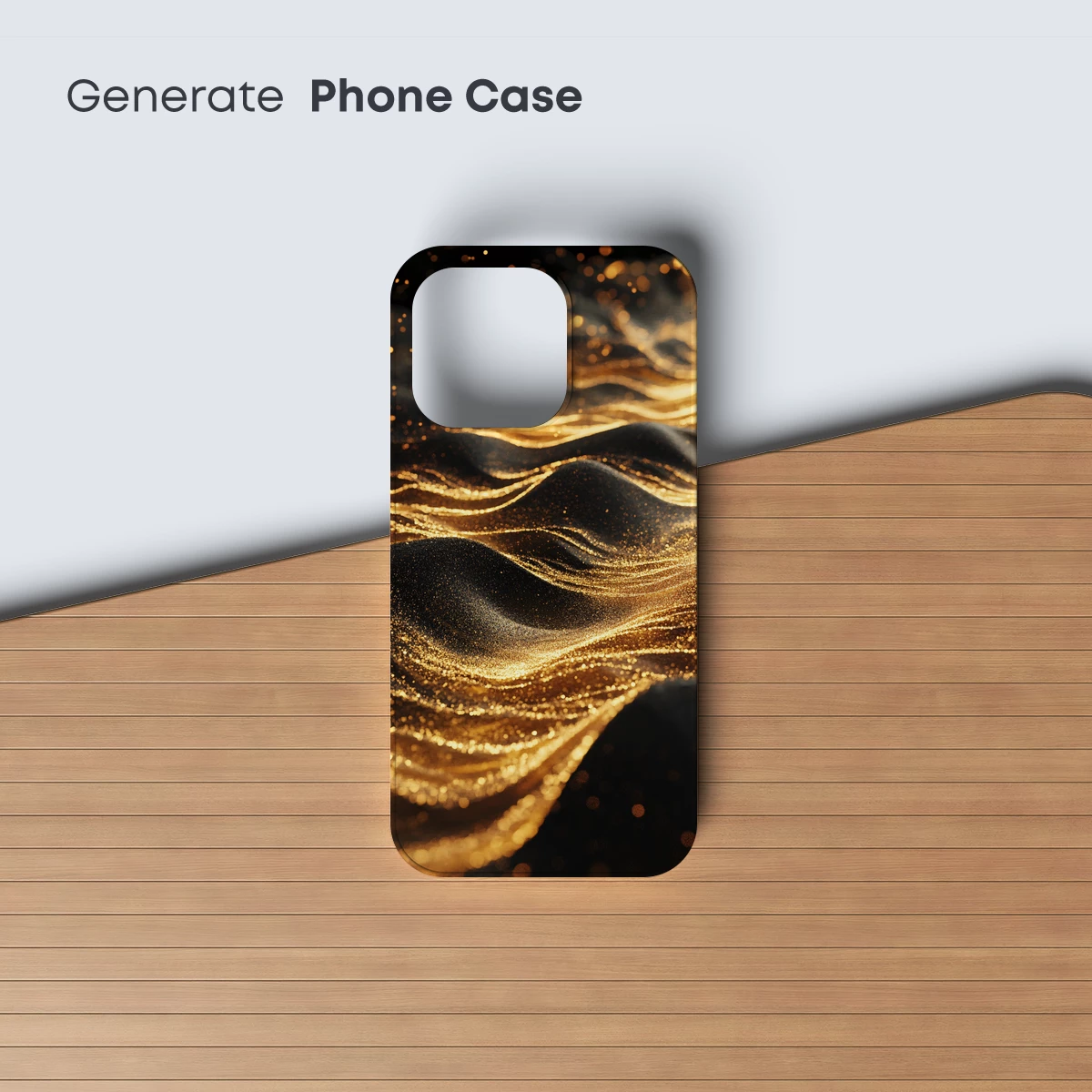 Golden Ripple Odyssey: Luxe Abstract Waves - Image 3