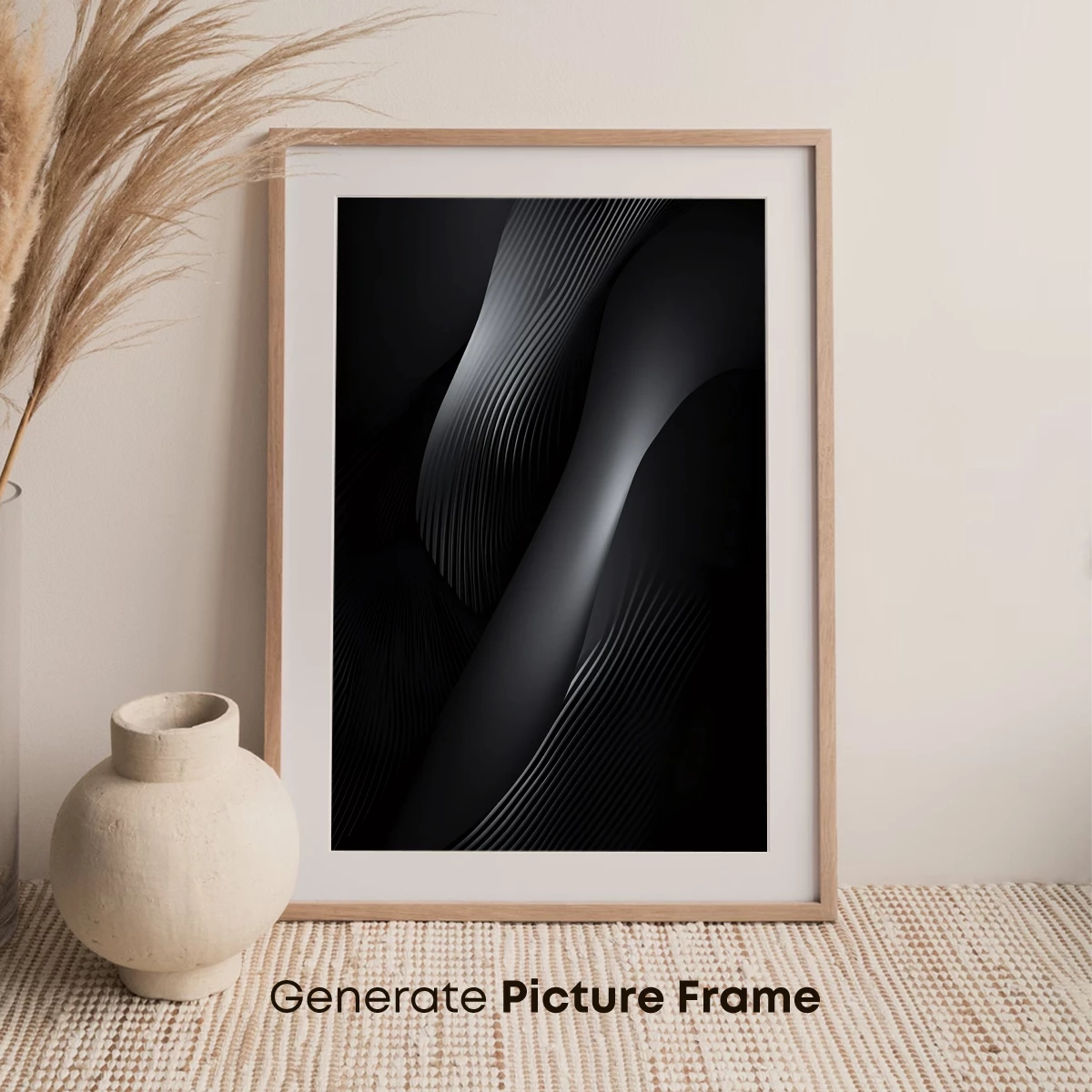 Elegant Black Waves: A Symphony of Shadows - Image 7