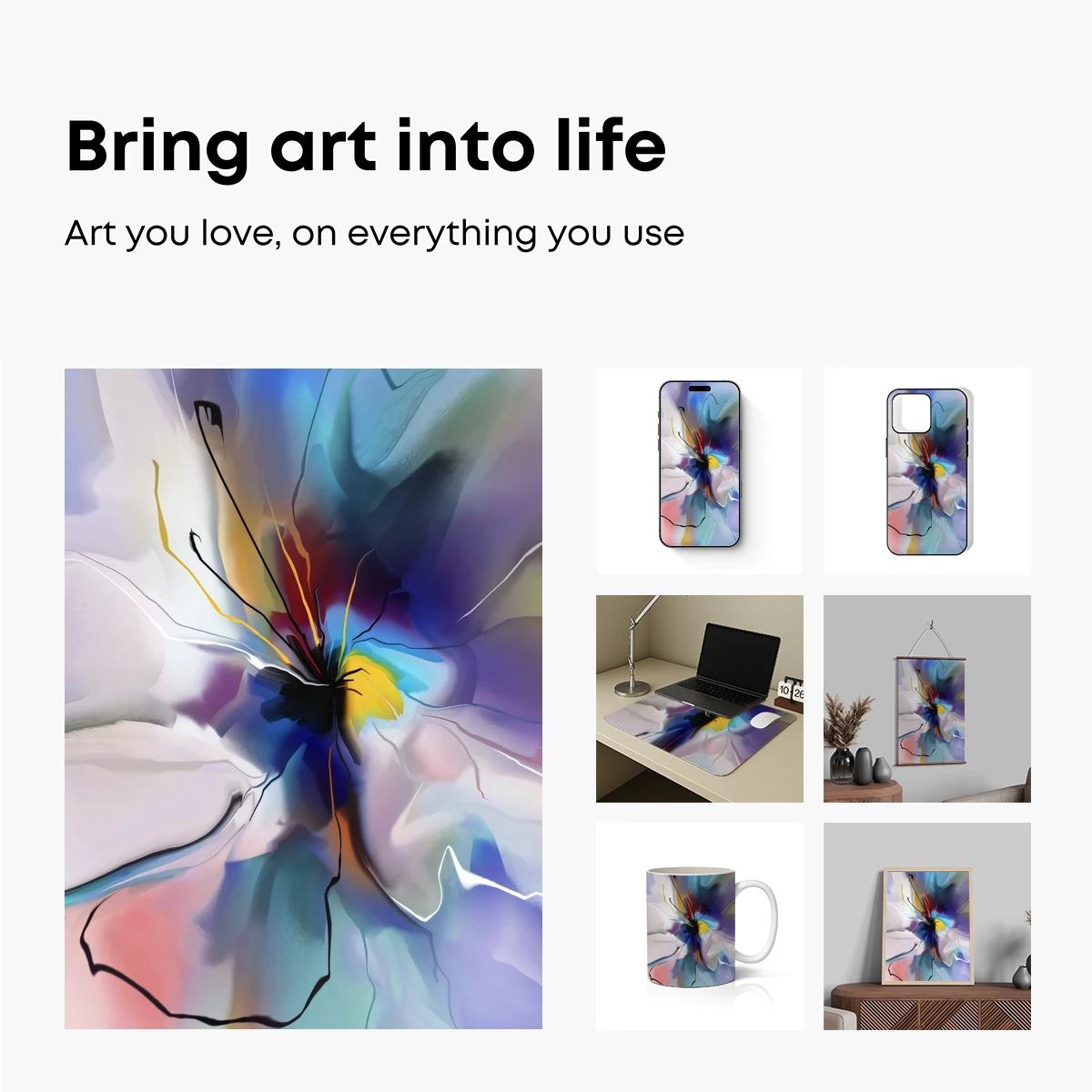 Abstract Bloom: Fusion of Colors and Lines - Image 2