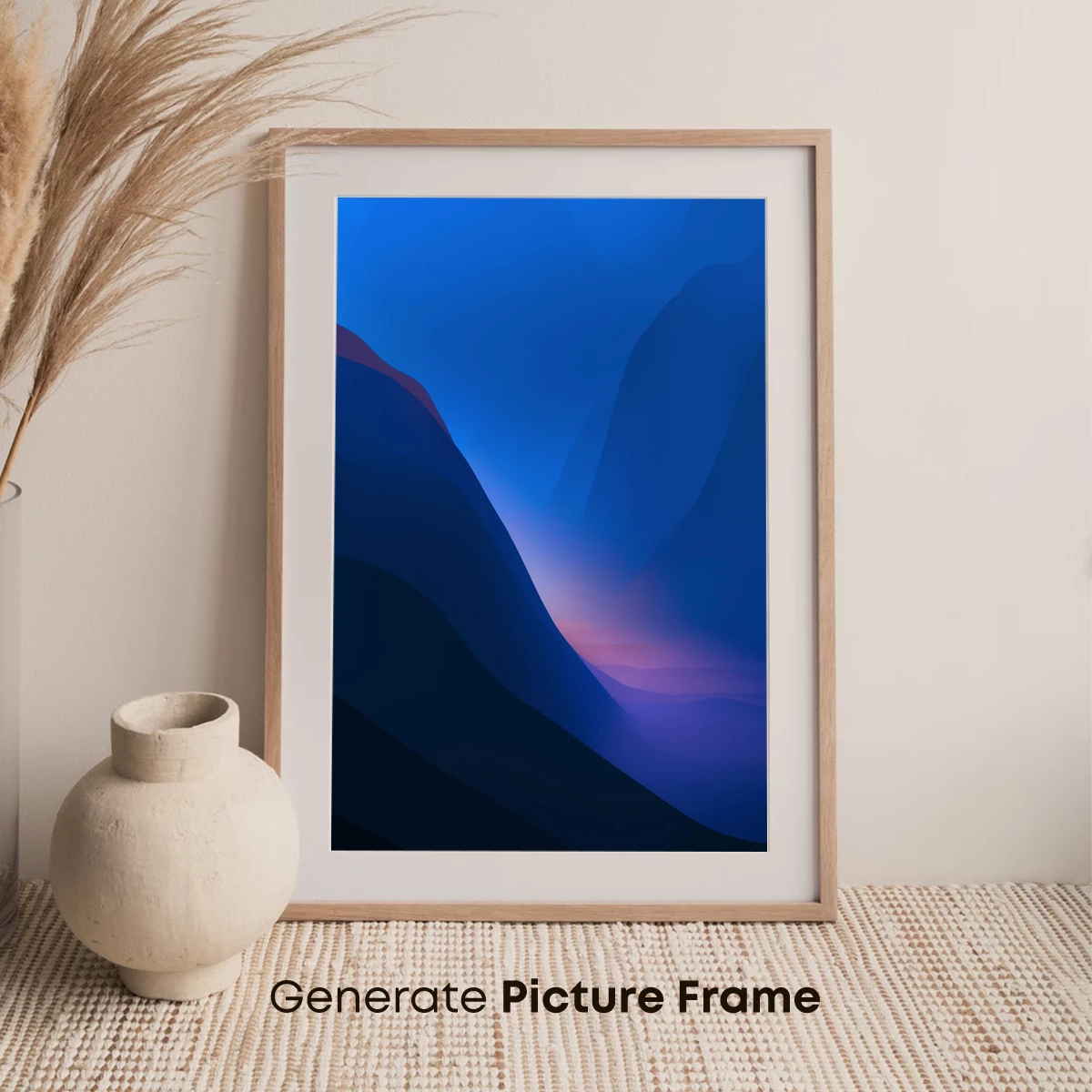 Blue Abyss: Abstract Mountain Odyssey - Image 7