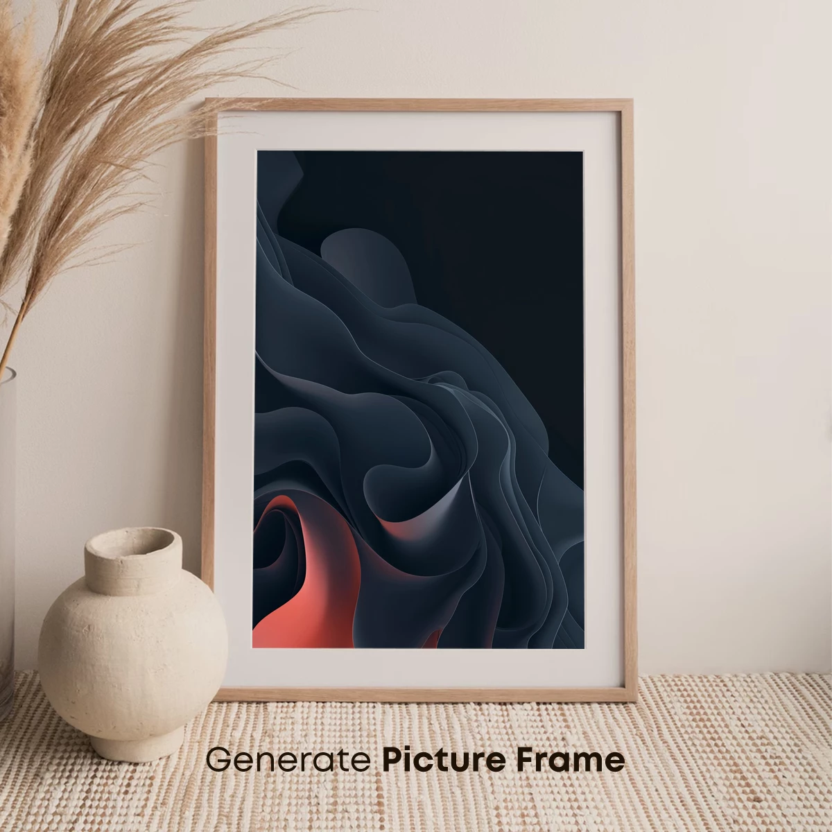 Ethereal Shadows: A Dance of Dark Waves and Crimson Light - Image 7