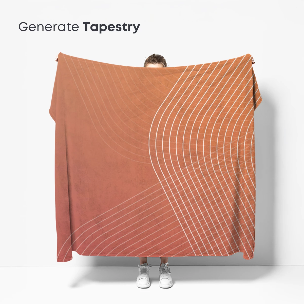 Flowing Lines in Coral Gradient - Image 5