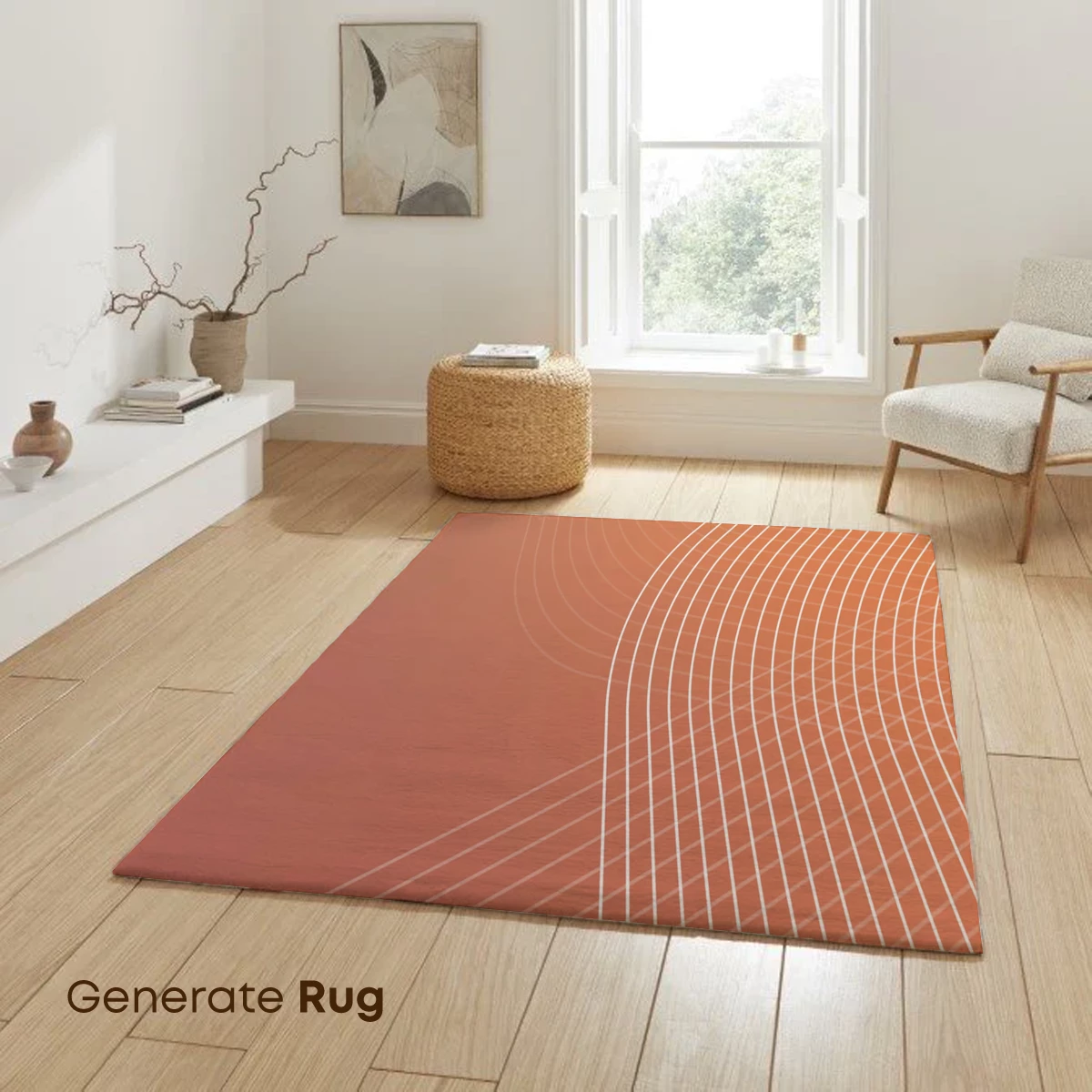 Flowing Lines in Coral Gradient - Image 6