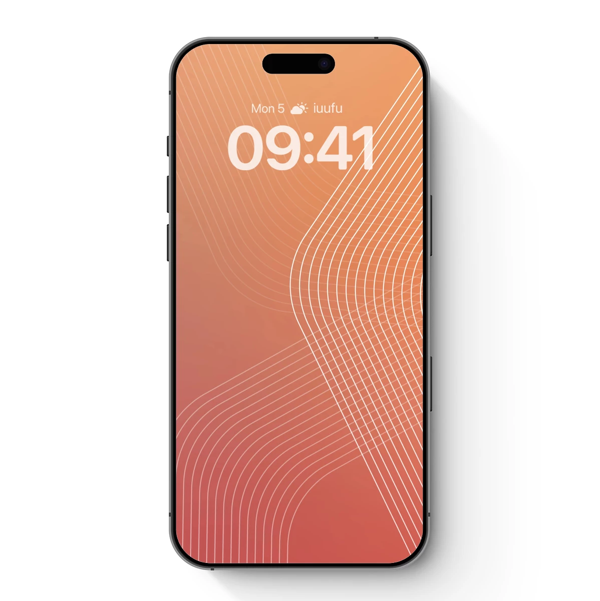 Flowing Lines in Coral Gradient