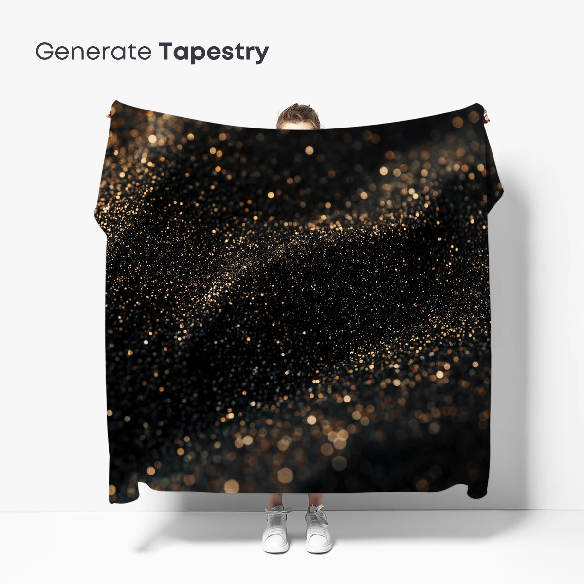 Golden Stardust Veil: Ethereal Bokeh Glow - Image 5