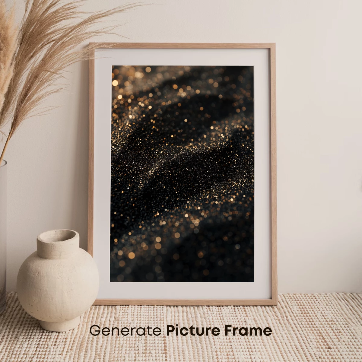 Golden Stardust Veil: Ethereal Bokeh Glow - Image 7