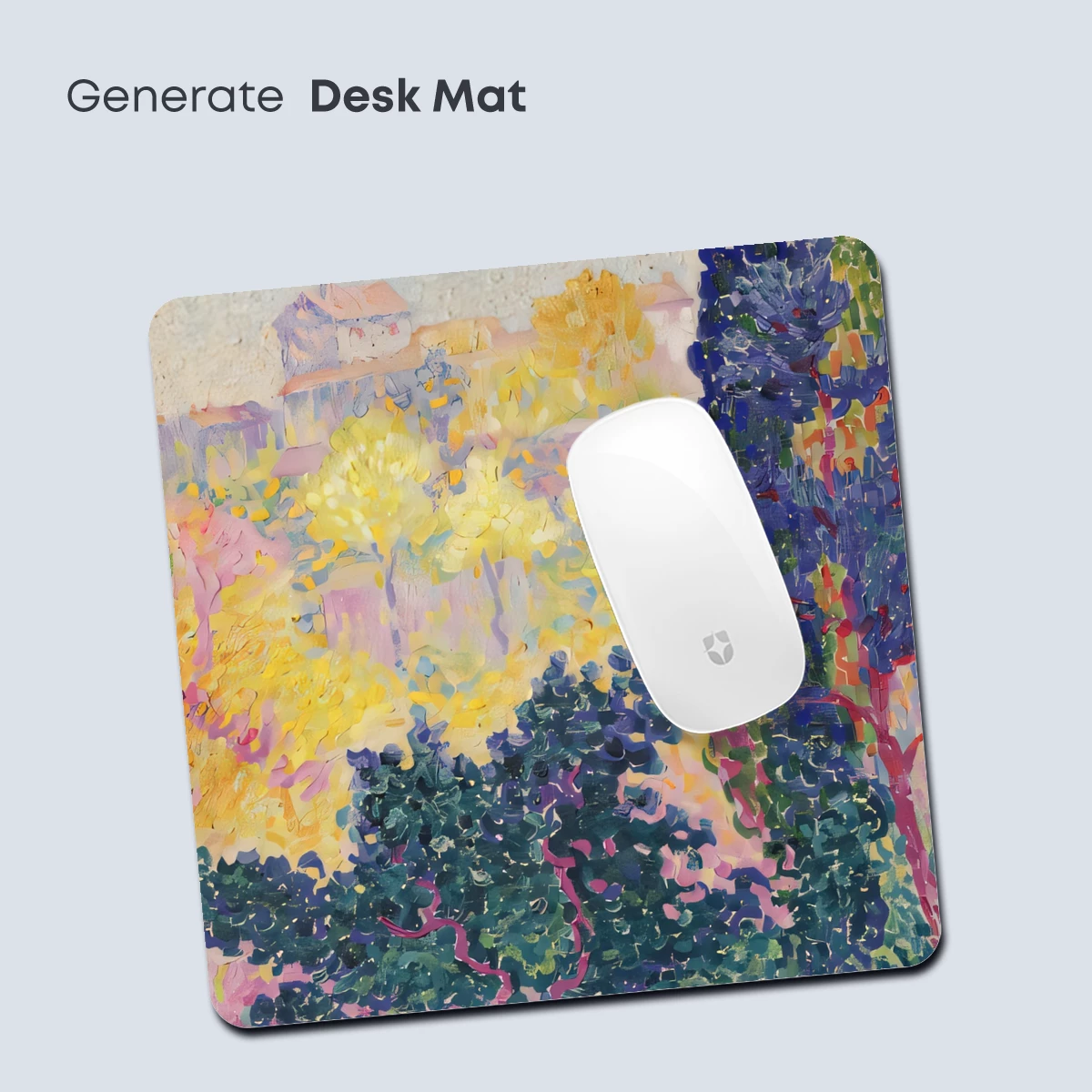 Impressionist Village Glow: Sunlit Trees and Dreamy Skies - Image 4