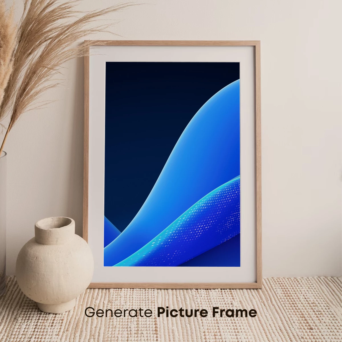 Blue Wave Elegance: Abstract Fluidity - Image 7