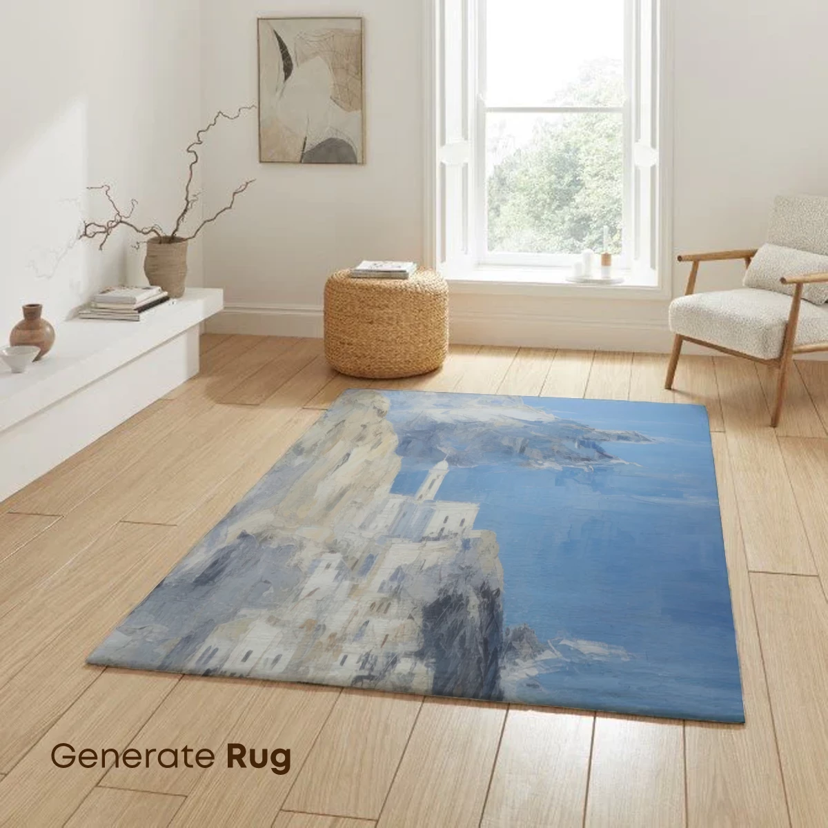 Cliffside Sanctuary: Coastal Serenity in Impressionist Brushstrokes - Image 6