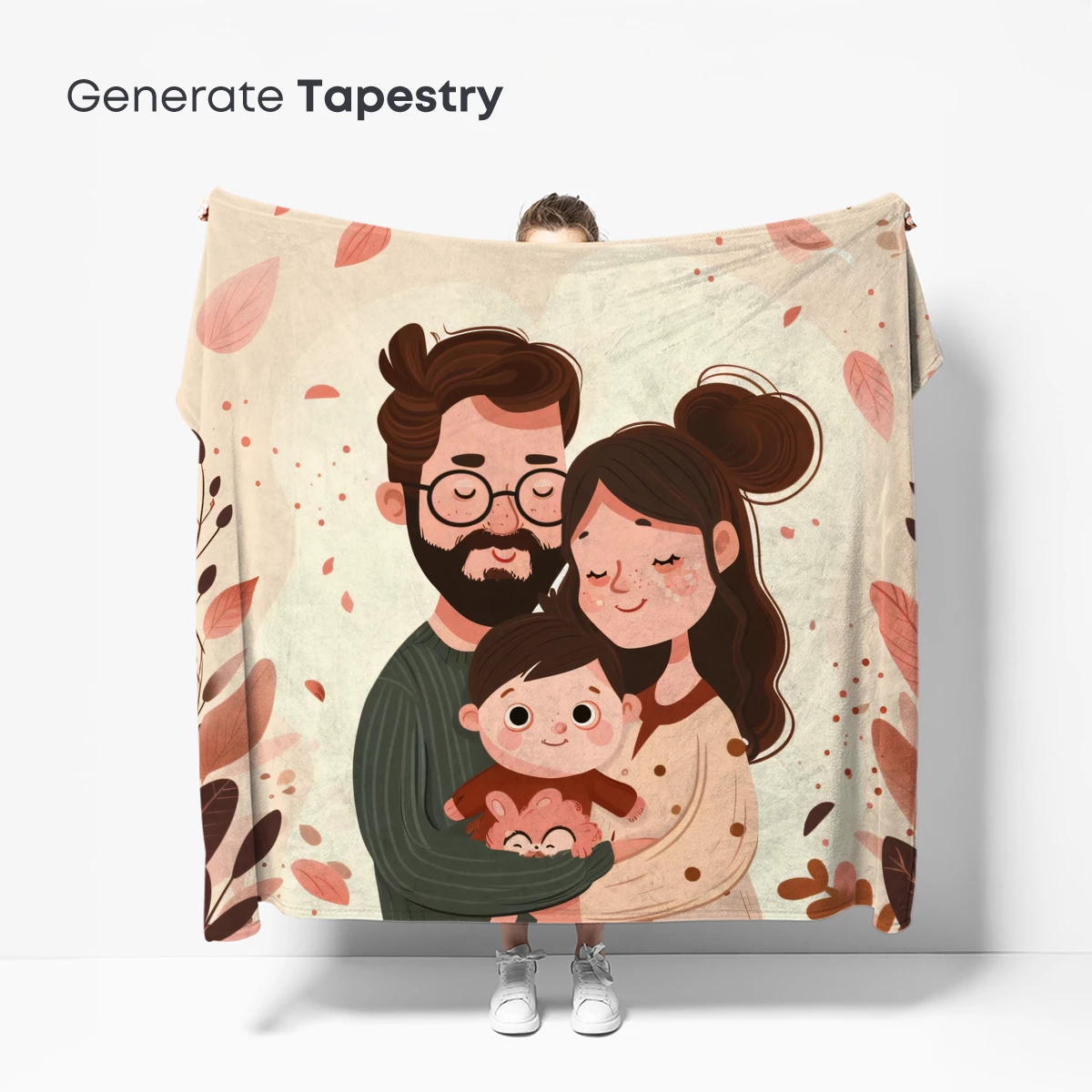 Autumnal Family Bliss: Whimsical Cartoon Harmony - Image 5