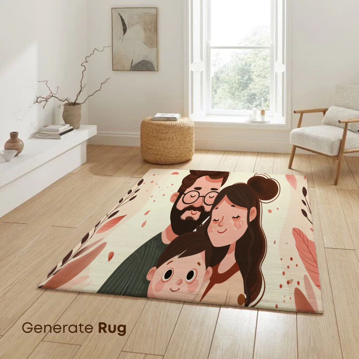 Autumnal Family Bliss: Whimsical Cartoon Harmony - Image 6