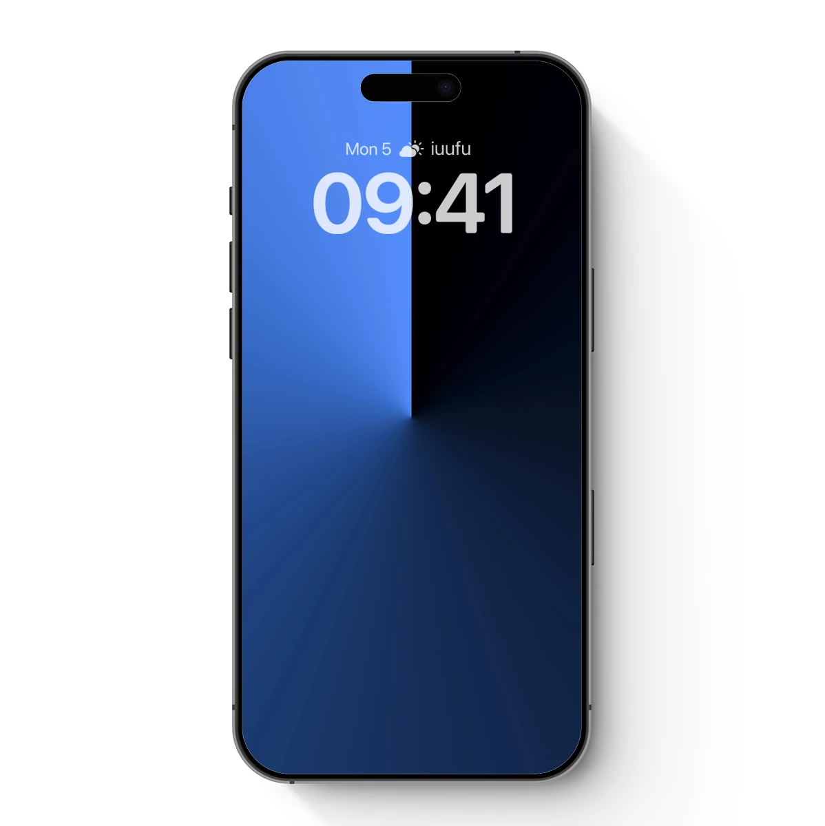 Blue Divide: Shadow and Light Elegance