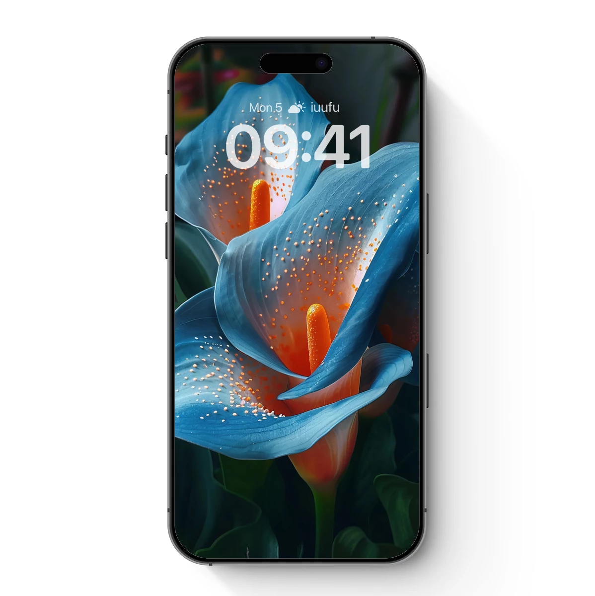 Azure Calla Lilies: Ethereal Bloom in Digital Artistry