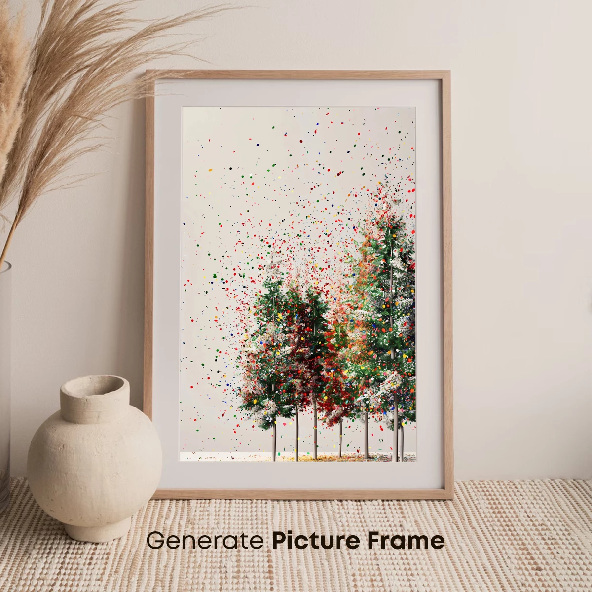 Confetti Forest: Festive Trees in a Whirlwind of Color - Image 7