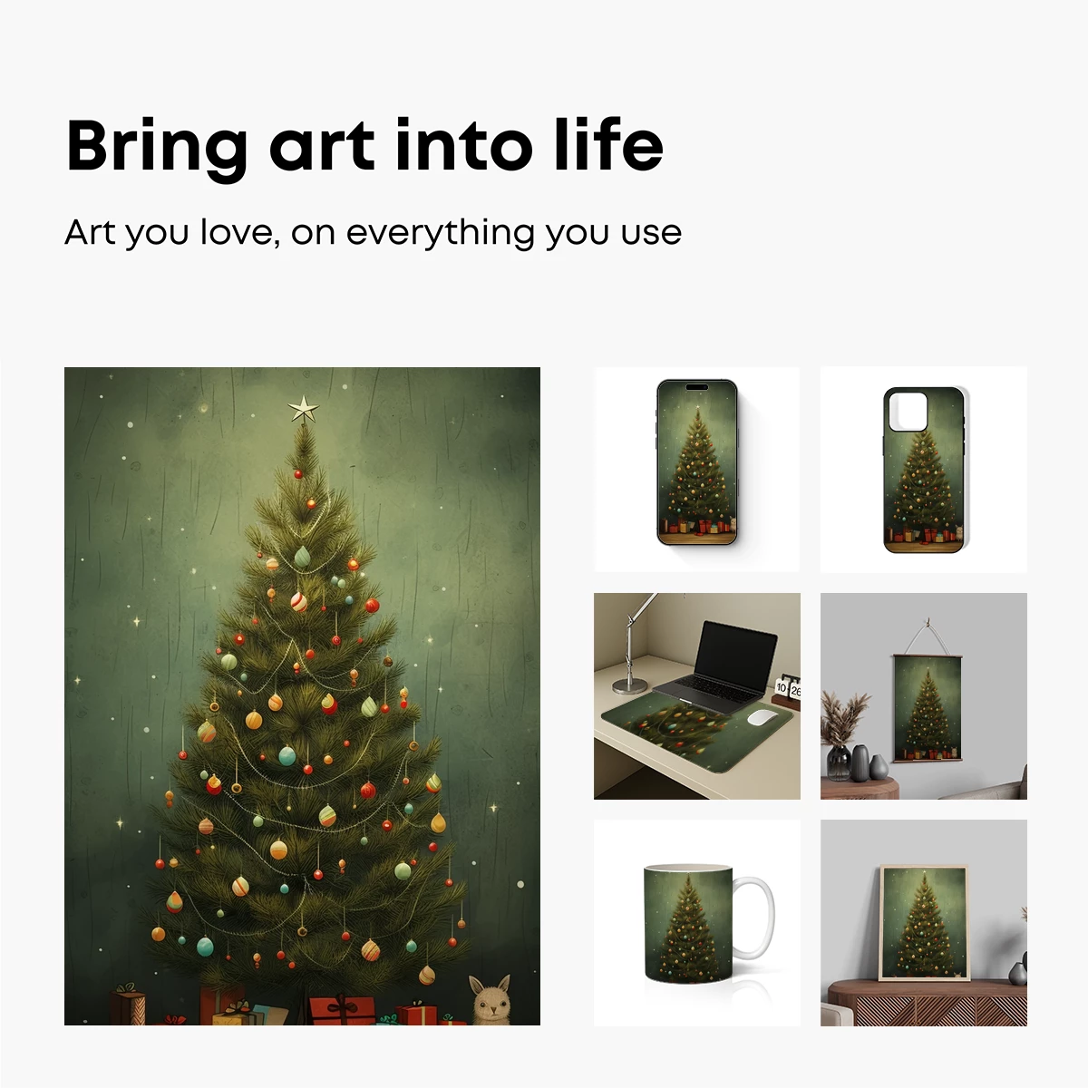 Enchanted Christmas Tree with Whimsical Ornaments - Image 2