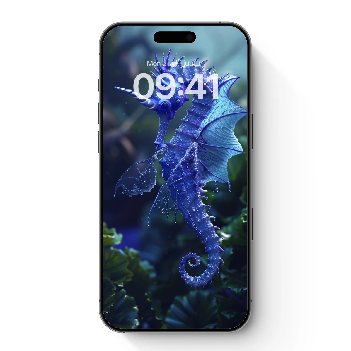 Enchanted Blue Seahorse: Mythical Ocean Fantasy