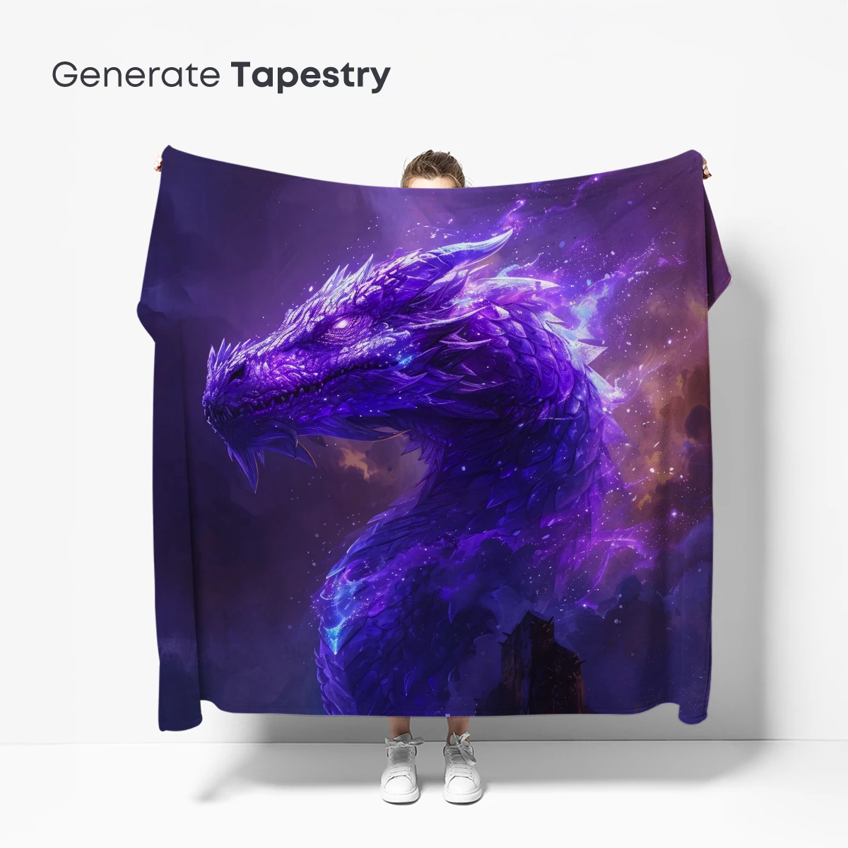 Ethereal Purple Dragon: Mythic Fantasy Art - Image 5