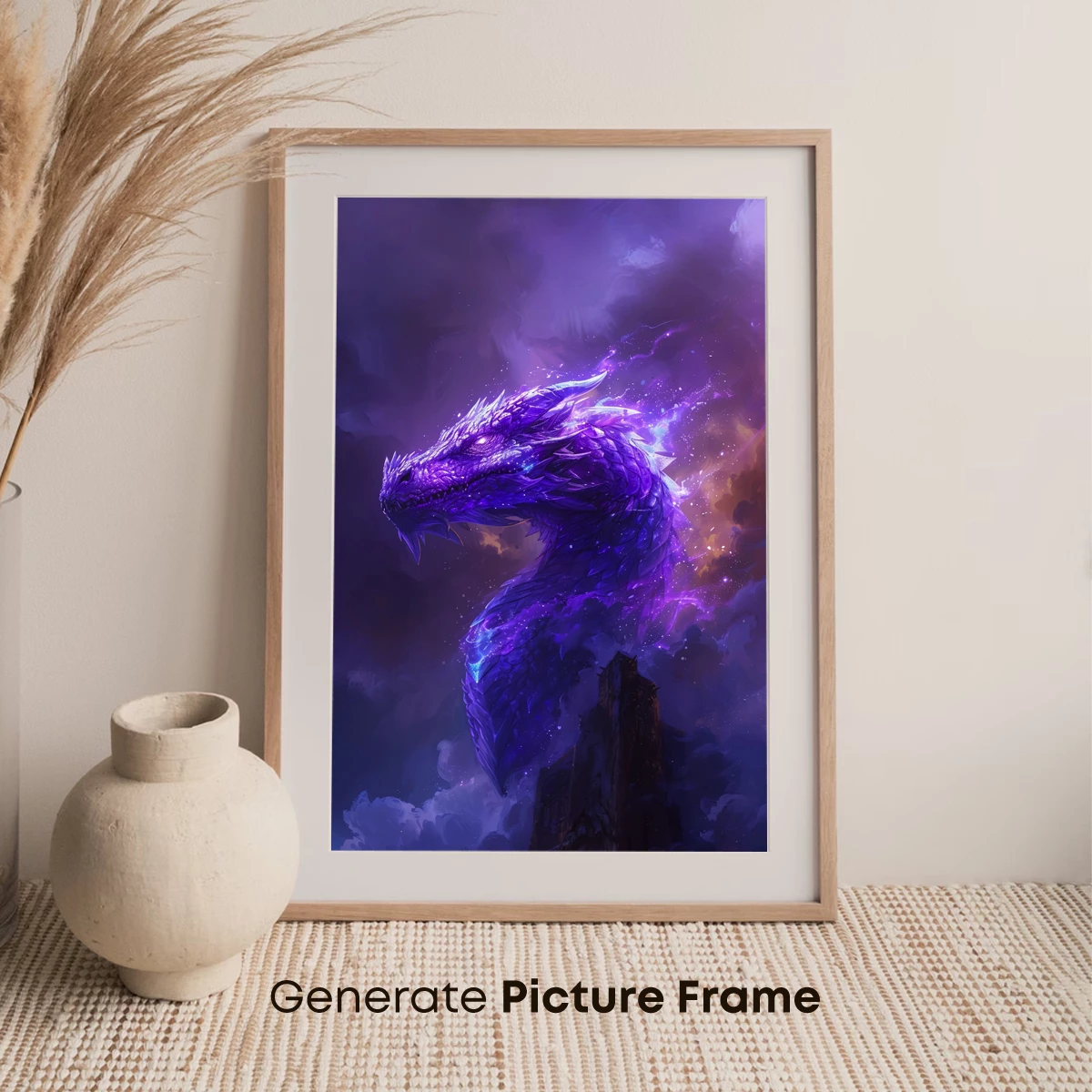 Ethereal Purple Dragon: Mythic Fantasy Art - Image 7