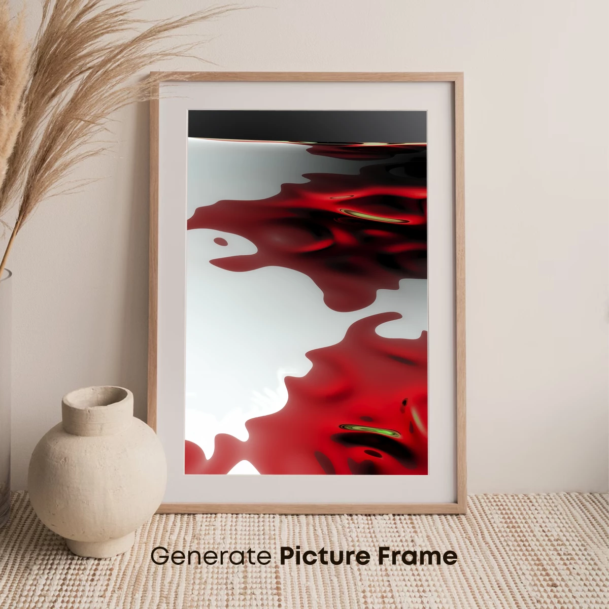 Crimson Tides: Abstract Fluid Artistry - Image 7