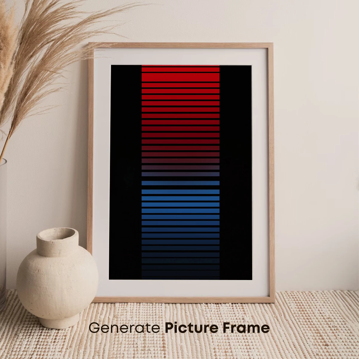 Gradient Symphony: Red to Blue Stripes - Image 7