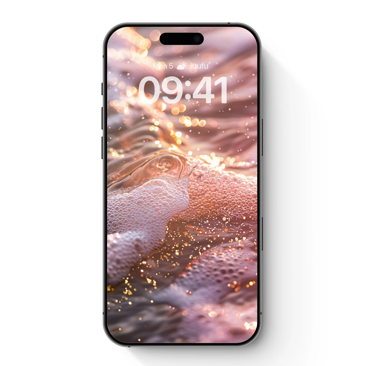 Golden Bubbles: Ethereal Glow and Liquid Harmony