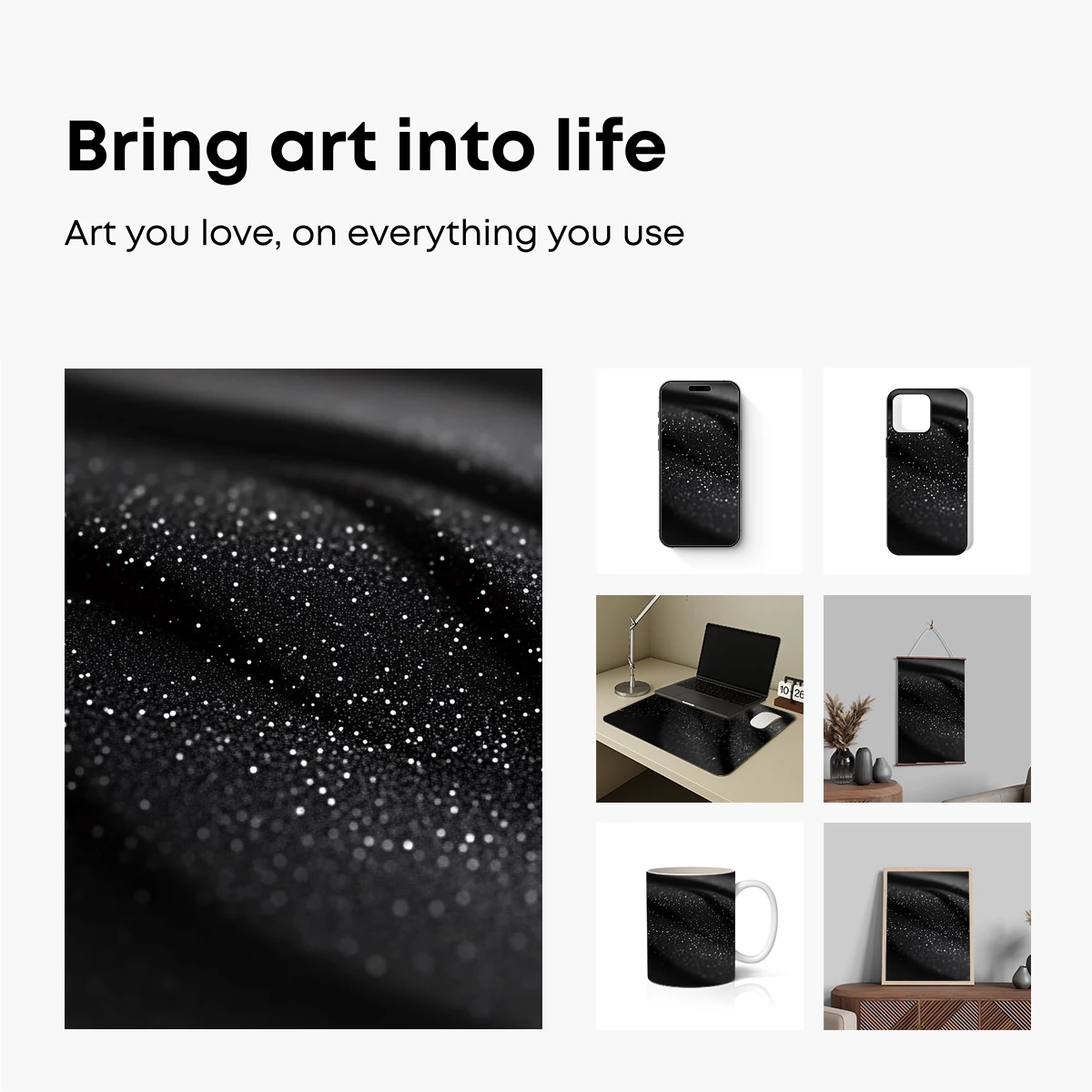 Ethereal Black Velvet: A Constellation of Sparkles