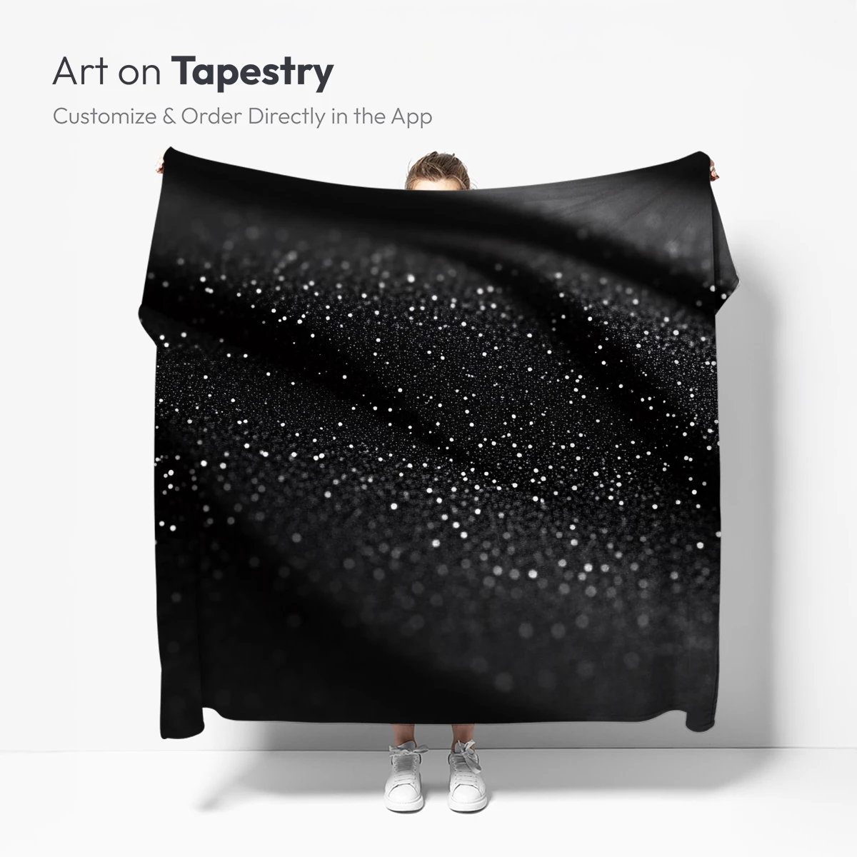 Ethereal Black Velvet: A Constellation of Sparkles - Image 4