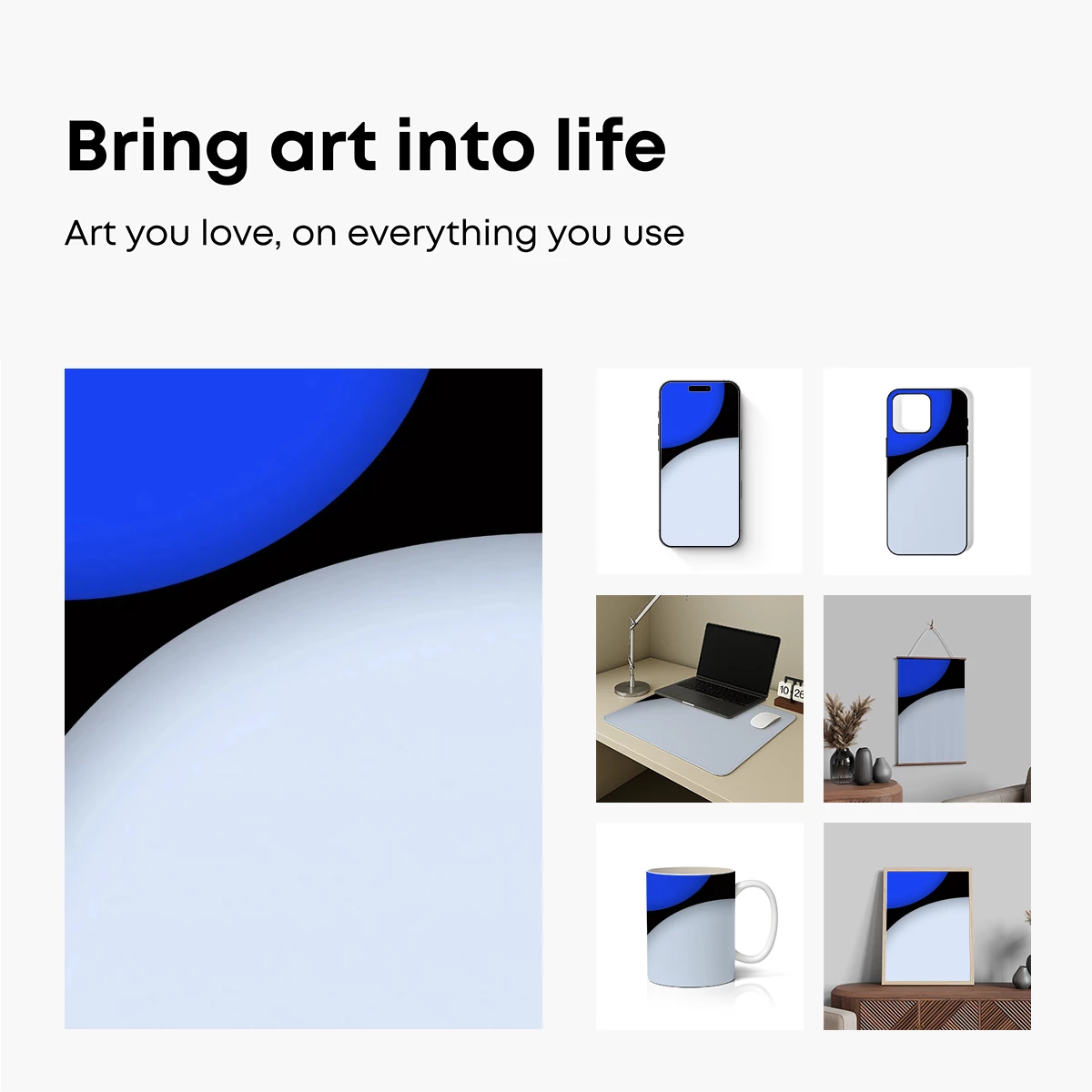 Cosmic Duo: Blue and White Spheres in Harmony - Image 2