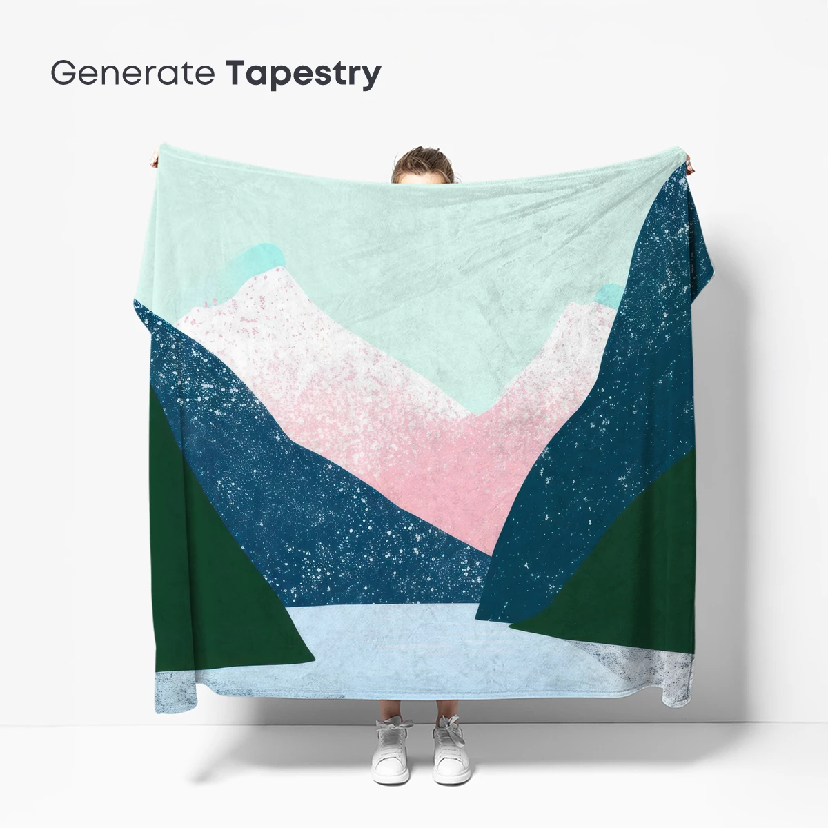 Abstract Alpine Serenity: Geometric Mountain Reflections - Image 5