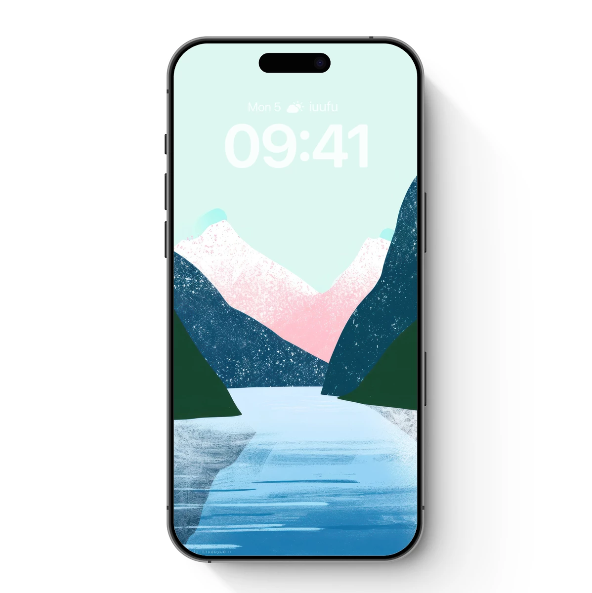 Abstract Alpine Serenity: Geometric Mountain Reflections