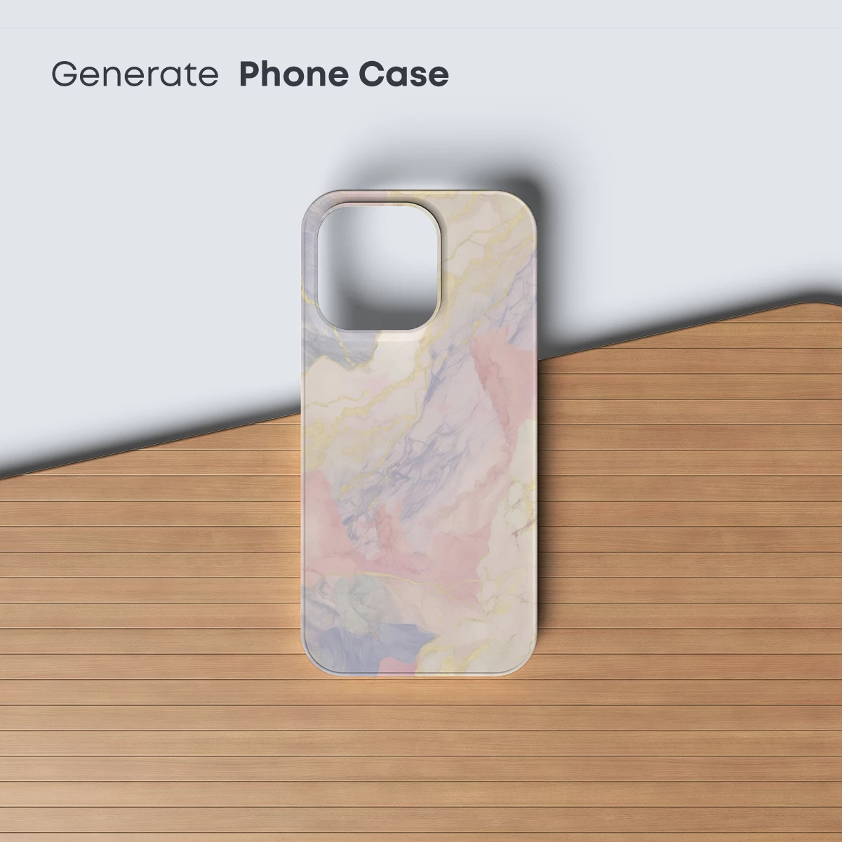 Ethereal Marble Veins: Pastel Fusion with Golden Threads - Image 3