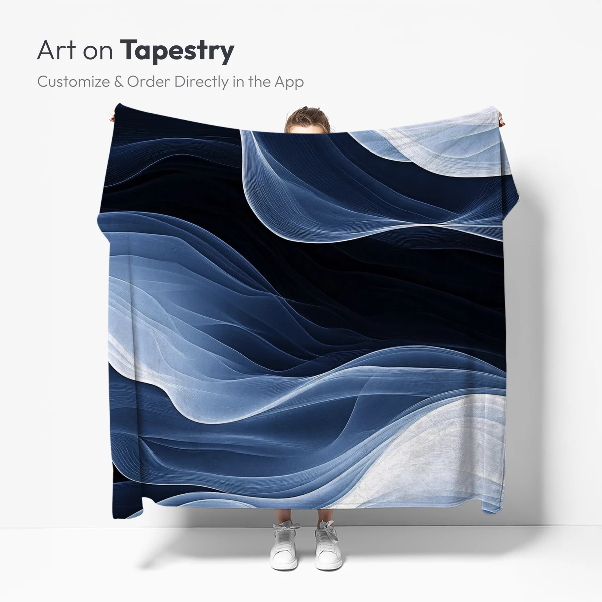 Ethereal Blue Waves: A Digital Symphony of Flow - Image 4