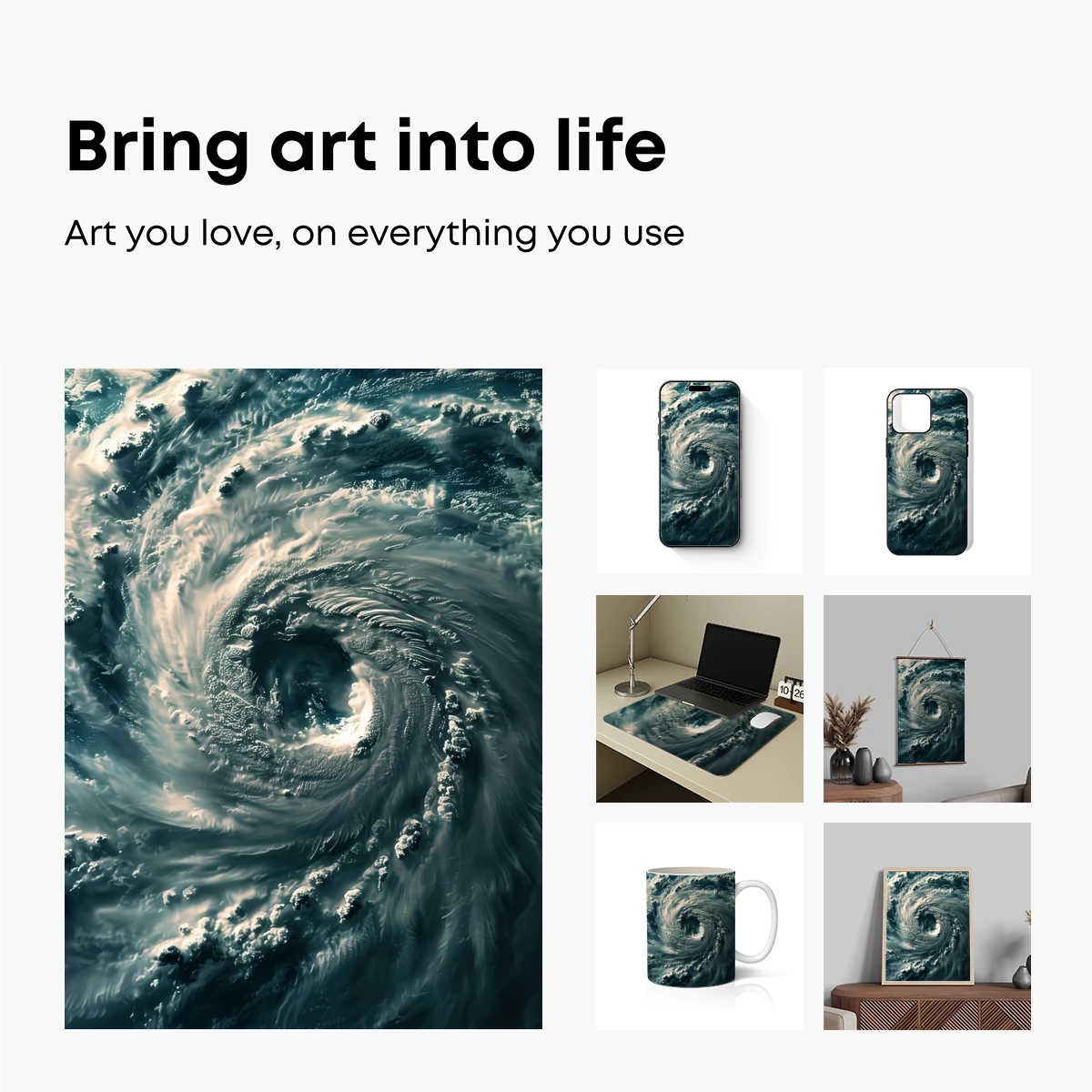 Cyclonic Fury: Nature's Abstract Dance - Image 2