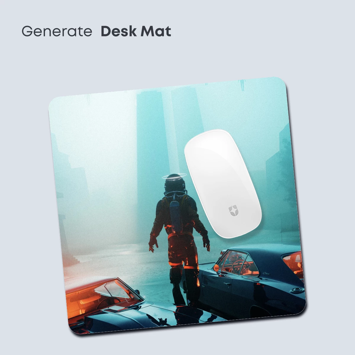 Futuristic Astronaut Amidst Neon Muscle Cars - Image 4