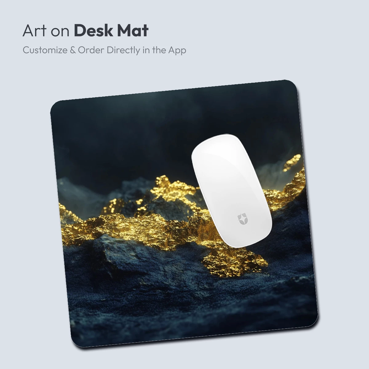 Golden Lava Flow in Midnight Terrain - Image 4