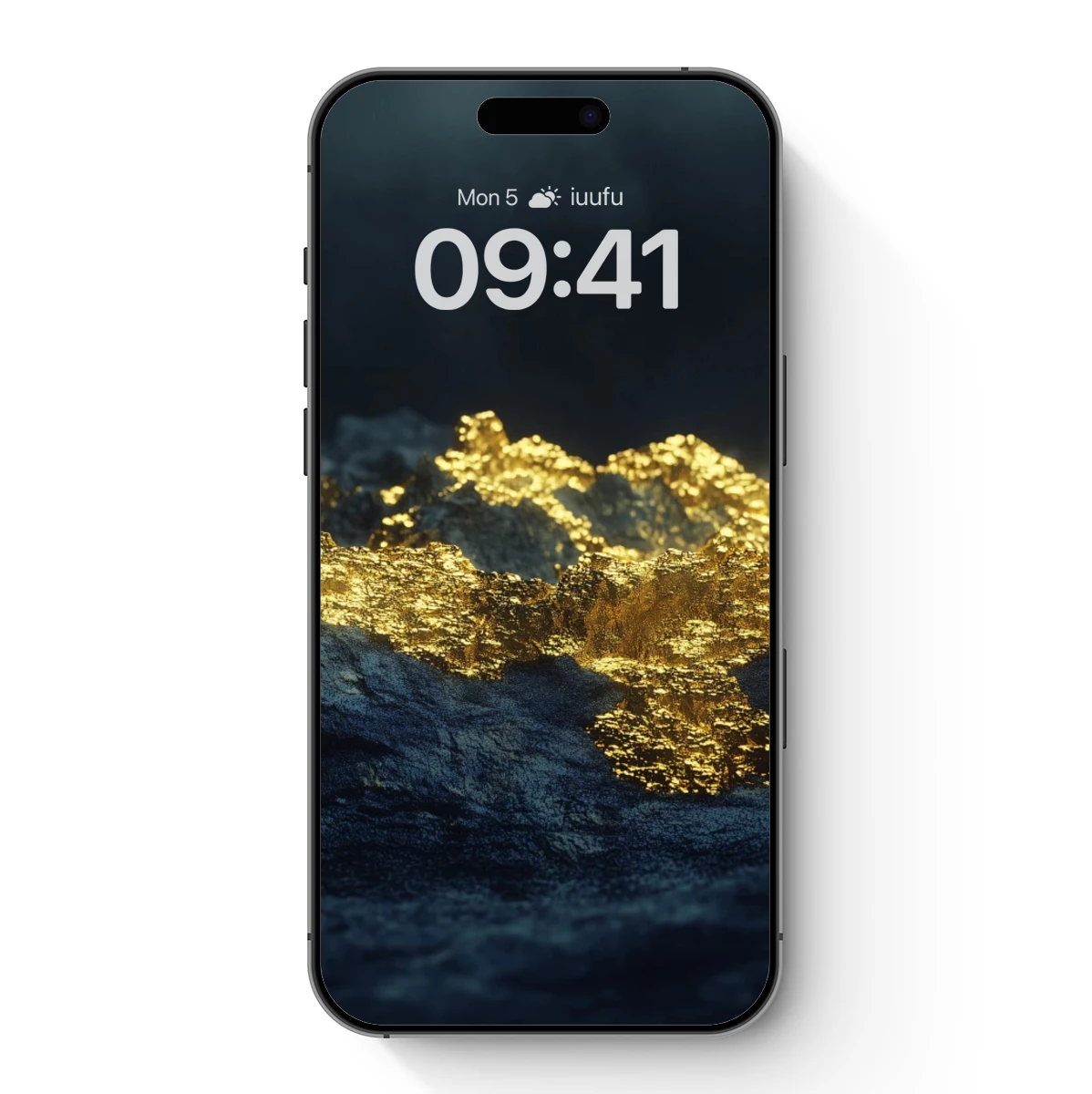 Golden Lava Flow in Midnight Terrain Golden Lava Flow in Midnight Terrain