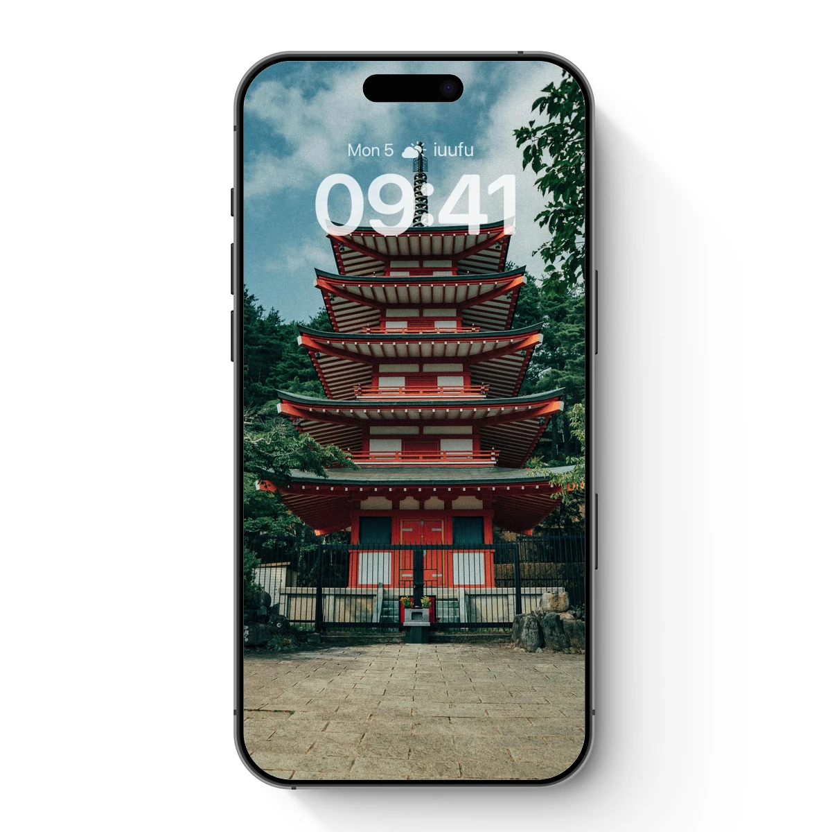 Crimson Pagoda Under Azure Skies Crimson Pagoda Under Azure Skies