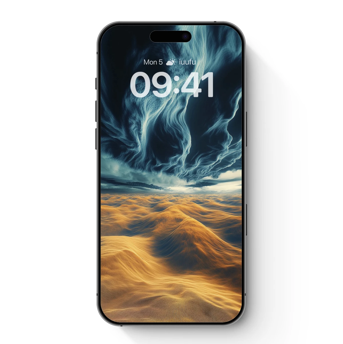 Desert Storm Symphony: Sand Dunes Under Turbulent Skies