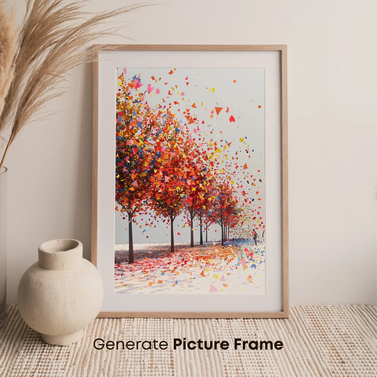 Confetti Canopy: A Festive Forest of Colorful Triangles - Image 7