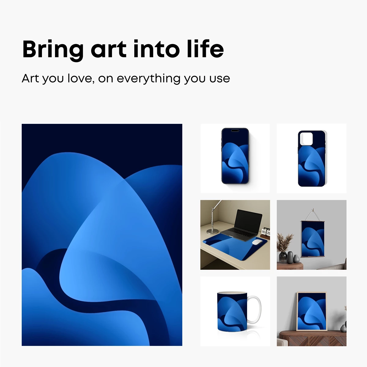 Blue Abyss: Abstract Fluidity in Depth - Image 2